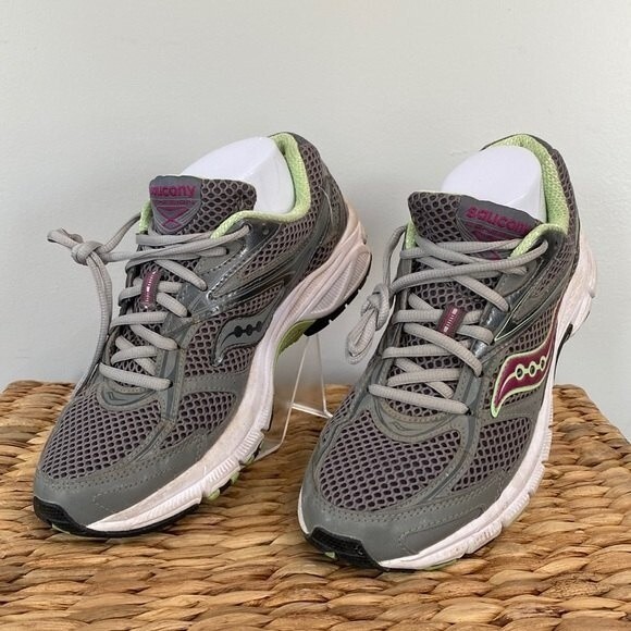 Saucony Cohesion XT-600 Athletic Running Shoes Performance Wear Lime Green Pink - Picture 1 of 12
